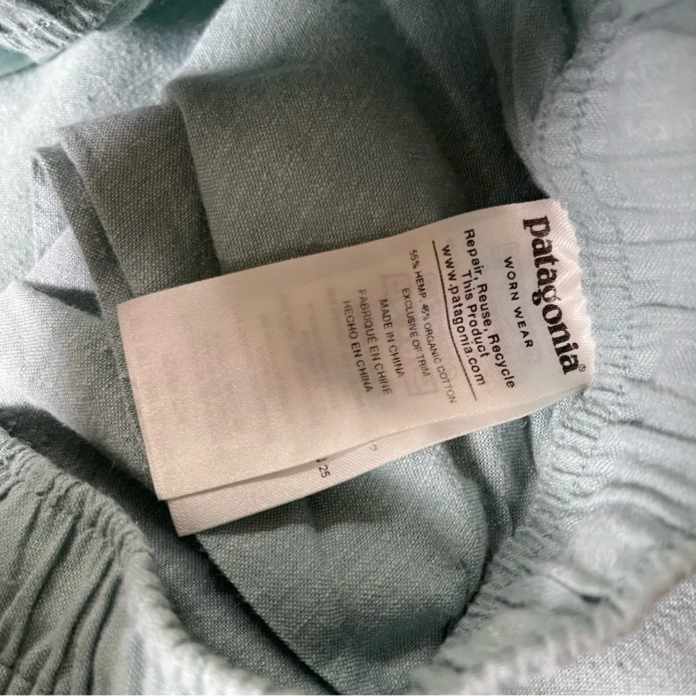Patagonia Womens Atol Blue Island Hemp Organic Cotton Beach Jogger Pants Size XS - Picture 5 of 9